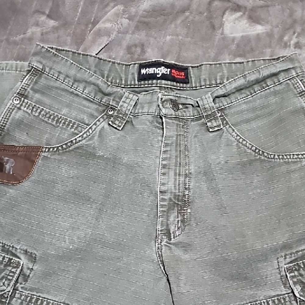 Wrangler Olive Cargo Pants Riggs Workwear